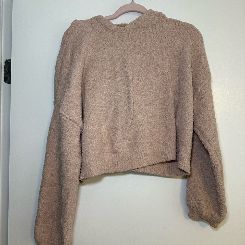 Cozy, cream/light pink sweater